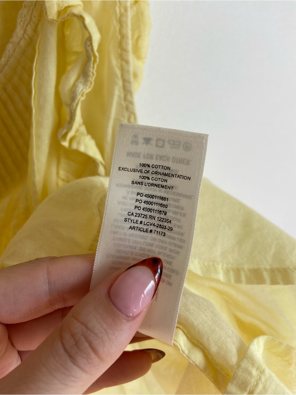 Yellow Aritzia Ruffled Top - Picture 6 of 9